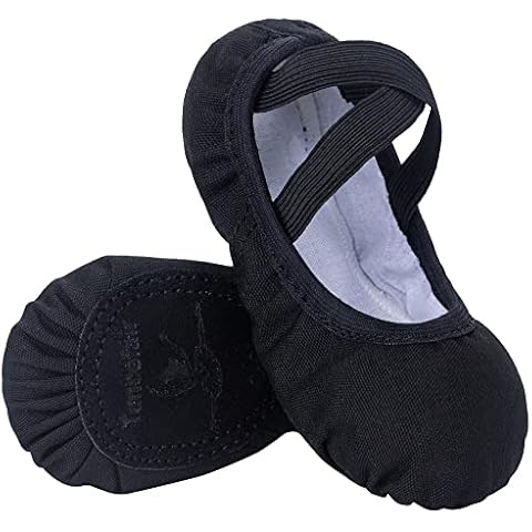 Tancefair Girls' Ballet Flats with Split Leather Sole Cover