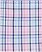 IZOD Boys' Long Sleeve Button-Down Collared Dress Shirt with Tie and Chest Pocket, Pink Plaid/Bowtie
