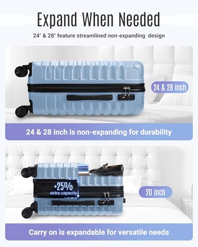 LIGHT FLIGHT 3 Piece Suitcase Set