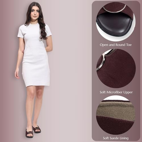 Image of TRASE Women's Fashion Sandals | Faux Leather Comfortable and Stylish Wedges | For Casual Wear & Formal Wear Occasions | For Women & Girls