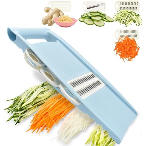 Cortadora y ralladora manual 5 en 1 para frutas y verduras miniatura 3