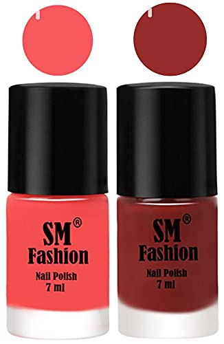Image of Long Lasting Nail Polish | Nail Paint Combo 7 ml Each) - Set of 2 Light Pink-Jam