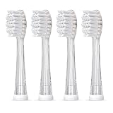 SEAGO Kids Replacement Brushes, Set of 4. Compatible Models SG-513 SG-2139 SG-977 (Clear, L)