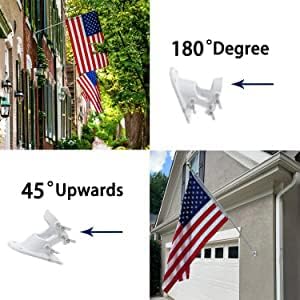 TALITARE Flag Pole with Bracket,6FT Flagpole Kit American Flag with Pole Holder Mounting Bracket Stainless Steel Heavy Duty for Garden Yard Truck Boat Rustproof (Flag Pole with Black Bracket, 6FT)