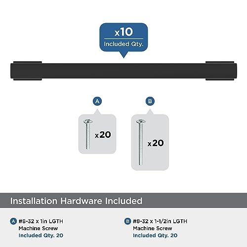 Image of Amerock 10 Pack 6-5 /16 inch Triomphe Matte Black Drawer Pull