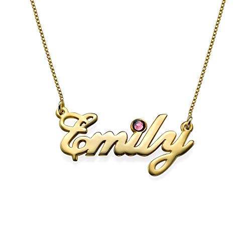 Personalized Birthstone Name Necklace