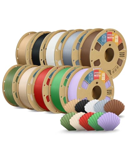 Image of OVERTURE 10KG Bundle Matte PLA, Low Warp & Matte Surface 3D Printer Filament