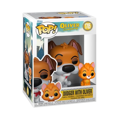 Funko Pop! & Buddy: Oliver And Company - Dodger With Oliver - Probabilità di 1/6 per la Variante Chase - Figura in Vinile da Collezione - Idea Regalo - Merchandising Ufficiale