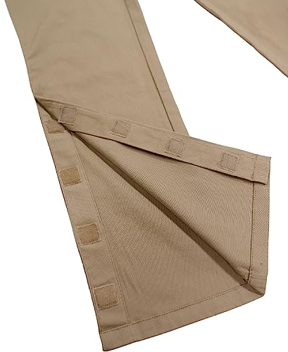 IZOD Boys' School Uniform Adaptive Chino Pants, Adjustable Waistband, Velcro Closure & Faux Buttons4