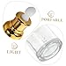 ETHZZLE Glass Dropper Bottle with Gold Cap Refillable Essential Oil Dispenser for Travel Home Professional Use Stable Material Perfume Dropper Container