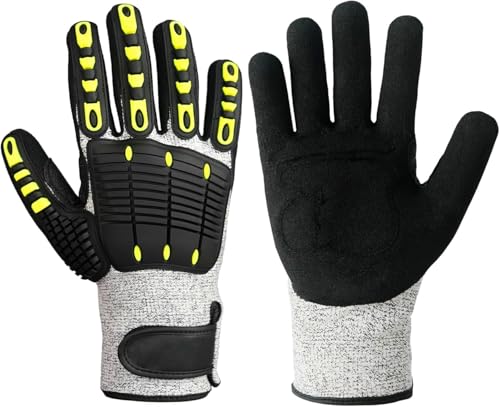 Wsobue Lobster Gloves for Diving, Puncture and Cut Resistant Fishing Spearfishing Freediving Scuba Diving Gloves, Fully Coated Safety Work Glove for Men Women (X-Large)