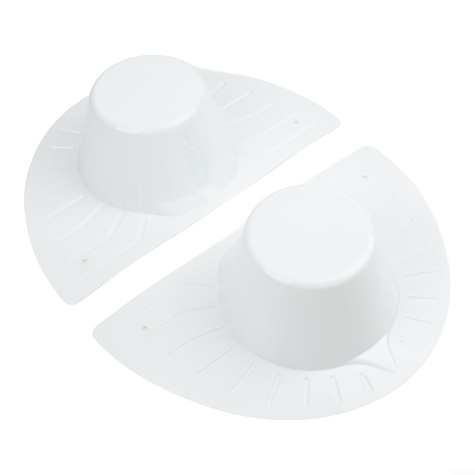 Bac de collecte d'urine de 900 ml - Antidérapant - Large ailes latérales pour siège de toilette - Blanc
