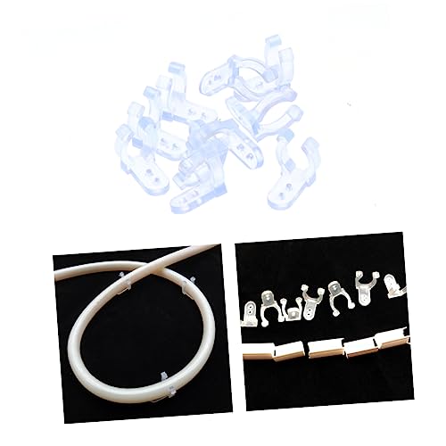 Homoyoyo 40pcs/Pack PVC Led Rope Light Clips Holder for Round Rope Light Cable Clips Mounting