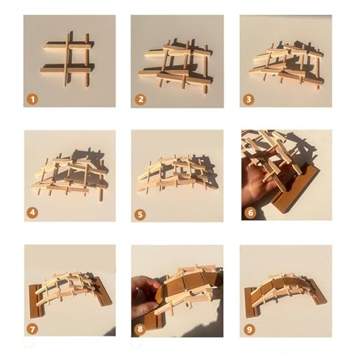 ATORSE™ Wooden Arch Bridge Toy Wood Construction for Kids Ad...