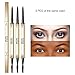 Eyebrow Pencil,3 PCS Waterproof Long-Lasting Microblading Dark brown Brow Pencil,Natural Eyebrow Makeup Ultra Slim Defining Eyebrow Pencils Brow Liner for Women