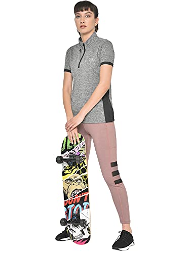 Image of CHKOKKO Women's High Rise Regular Fit Polyester Blend Sports Leggings (JSSTIGHT)