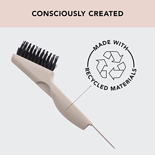 Kitsch Double Sided Hair Brush Cleaner Tool - 2-In-1 Comb Cleaner | Eco-Friendly Hair Brush Rake | Double Edge Hair Remover Brush & Hairbrush Cleaner Solution For Hair Brush Maintenance #TOP4