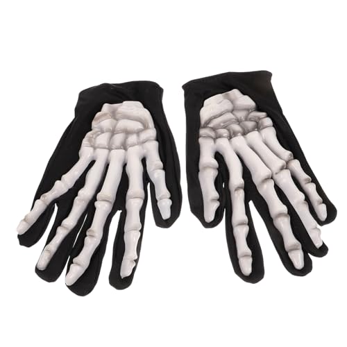 Holibanna Halloween Skeleton Gloves Boys and Girls Ghost Gloves Scary Prop Accessory Set
