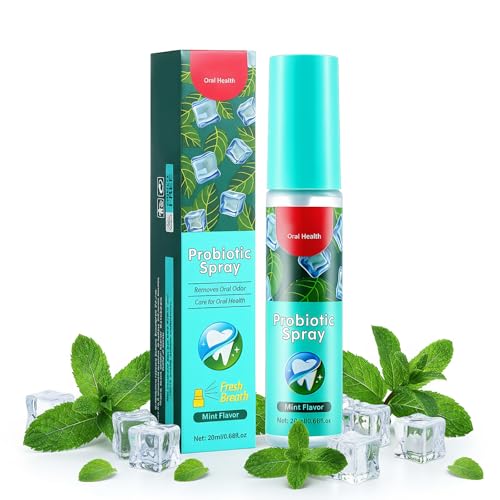 Spray Bucal Mal Aliento,20ml,Refrescante Oral Con Aroma A Menta Natural,Sin Alcohol,PortáTil,Refrescante PortáTil Para Un Aliento Fresco Al Instante,Alivia La Boca Seca,Para El Uso Diario Y Viajes