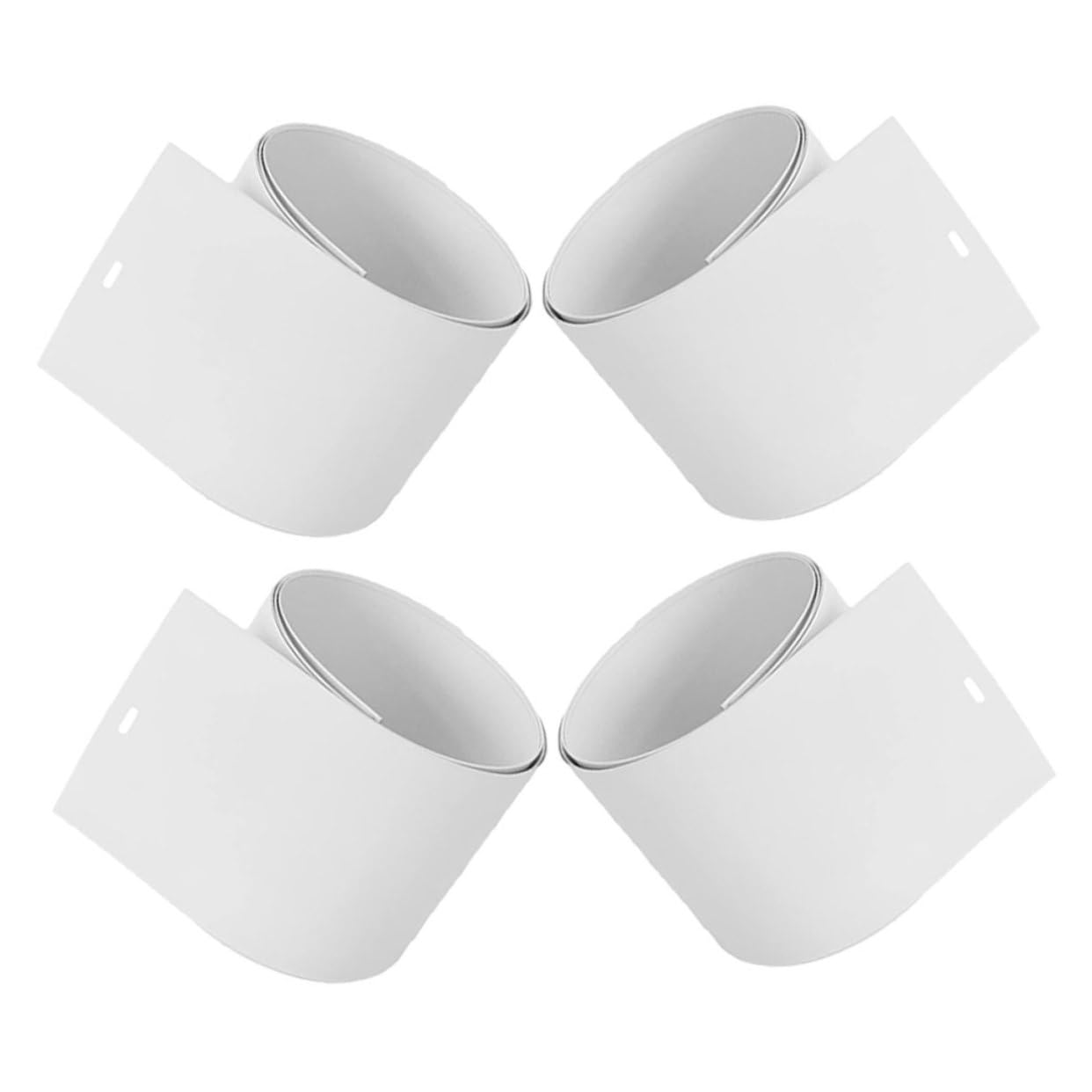 GRIRIW 4pcs White Vertical Blind Slats Curved Replacement for Sliding Doors and Easy Installation and Modern Design for Home Decor