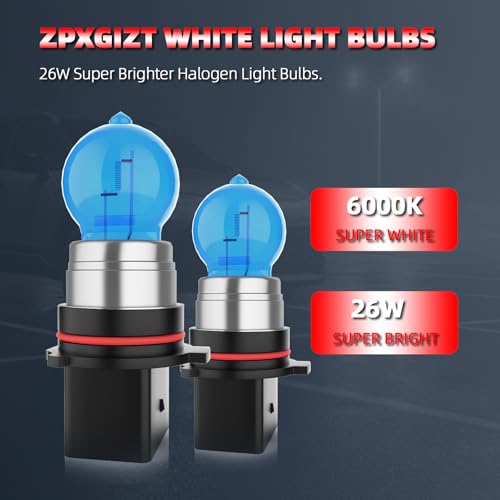Image of Fog Light Bulbs Fit For Chevrolet Tahoe 2016-2020, PSX26W High Performance Fog Lights Halogen Light Bulb, 6000K White Light, Pack of 2