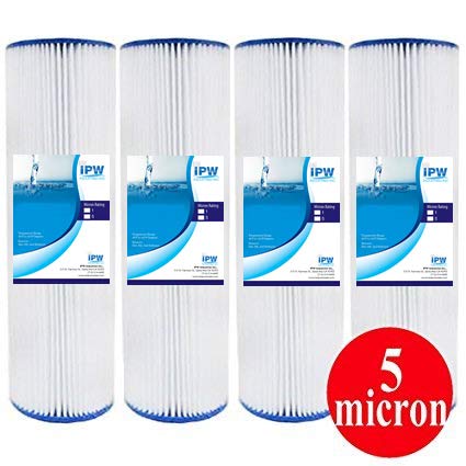 IPW Industries, Inc. | 4-Pack American Plumber W20CLA Sediment Filter Cartridge for Whole House Water Filter (Well Water, Irrigation, and House Water)