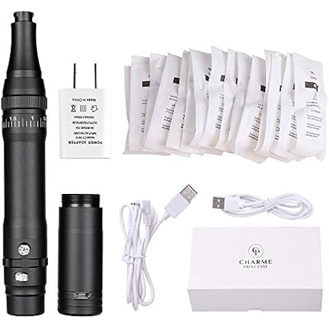 Charme Princesse Wireless Permanent Machine Makeup with 15pcs Needles Cartridges 5w Motor Tattoo Machine for Shading Eyeliner Lip Black EMK403-3 Cover