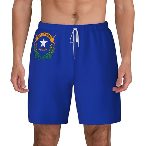 Bañador para hombre ligero y transpirable Nevada State Flag ropa de playa