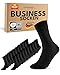 10 Paar Socken Herren 47-50 Schwarz Baumwolle Business Socken Atmungsaktive Herrensocken (Schwarz 47-50)