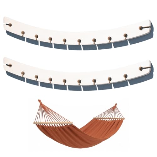 2 PCS Detachable Hammock Spreader Bars Durable Wooden Crossbars for Hanging Hammocks Sturdy and Lightweight Replacement Accessories Bars for Patio Camping Backyard and Porch