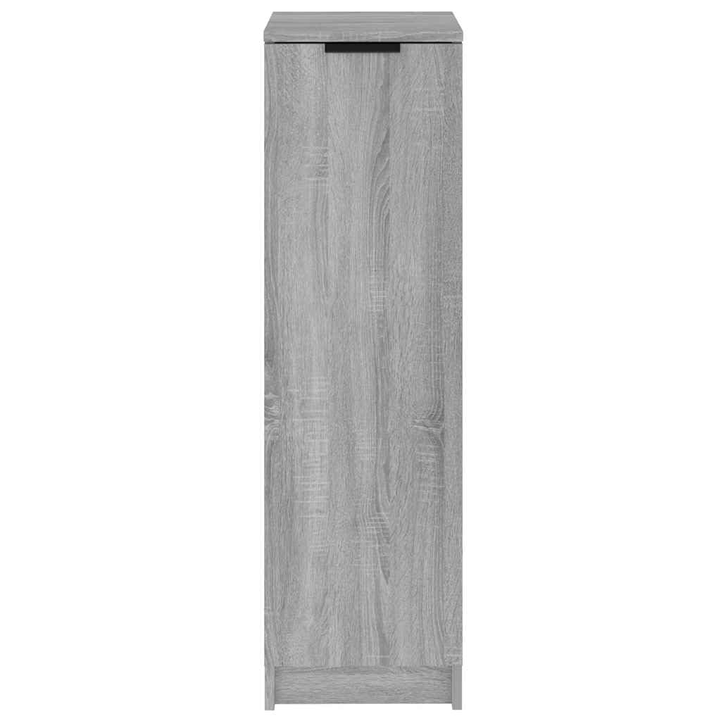 Scarpiera Grigio Sonoma 30x35x100 cm in Legno Multistrato con Anta