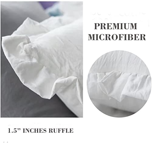 Image of YRM Bedding's Ruffle Beautiful Pillow Cover | Super Soft Elegant Premium Microfiber Frill Pillow Cover Set of 2 (16 inchx26 inch Inches) (Gold /Black)
