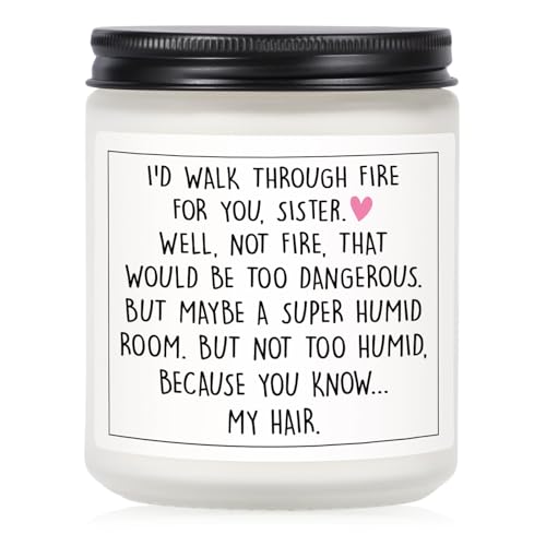 Petalsun Funny Sister Gifts, Sister Birthday Gifts Ideas- Handmade Lavender Natural Soy...