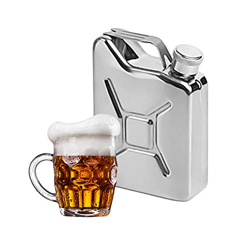 Hip Flask for Liquor, 5oz Stainless Steel Small Portable Jerry Can Shape Alcohol
