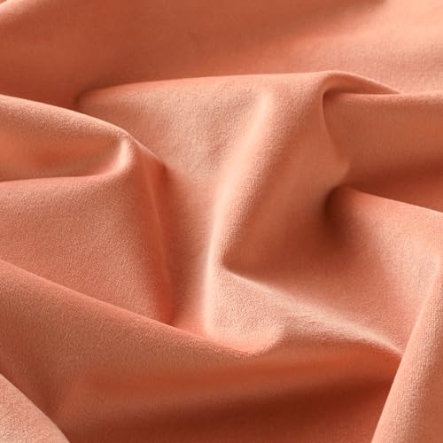 Image of Mixhug Decorative Throw Pillow Covers, Velvet Cushion Covers, Solid Throw Pillow Cases for Couch and Bed Pillows, Pale Coral, 20 x 20 Inches, Set of 2