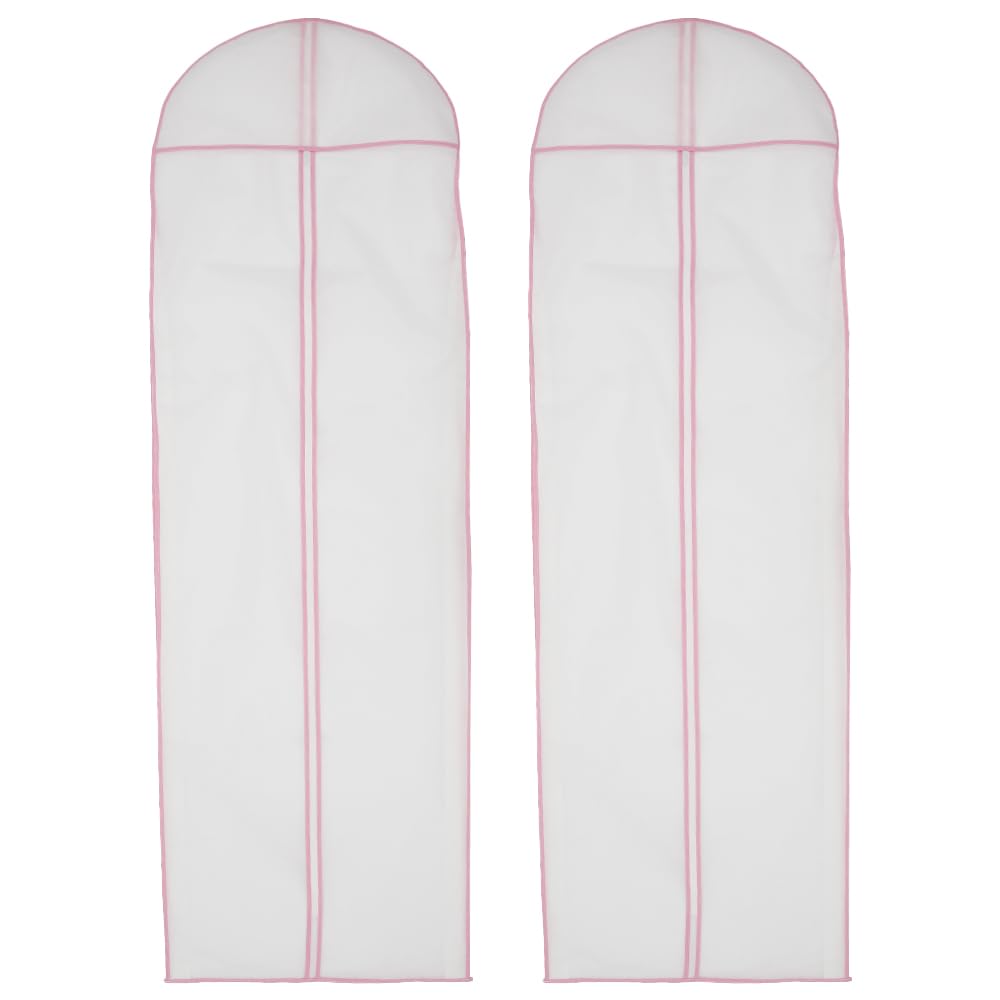Guijzsltrg Men's 2Pcs Wedding Dress Bag, 180Cm Long Dress Covers Gart Storage Bags With Zipper, Dustproof Covers Mothproof Dress Bag Clothing Protector Clear Bags Wo Suit Storage Bag For Wardrobe Travel