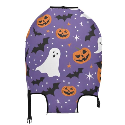 senya Travel Luggage Cover Suitcase Protector Halloween Ghost Bat Pumpkin Washable Baggage Covers Fits 22-24 Inch Luggage2