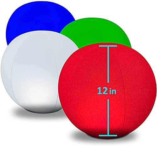 POP 12-inch Floating Pool Lights, Solar Powered LED Glow Balls, 4 Changing Colors, Waterproof, Inflatable, Floatable Swimming Pool Decor for Outdoor Party Garden Pond Patio Lawn, 2 Pack