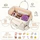 RAINSMORE Baby Wickelrucksack Groß Wickeltasche Rucksack mit Wickelauflage Schnullerhalter Kinderwagengurten Babytasche Diaper Bag Multifunktions für Mama und Papa Aprikose