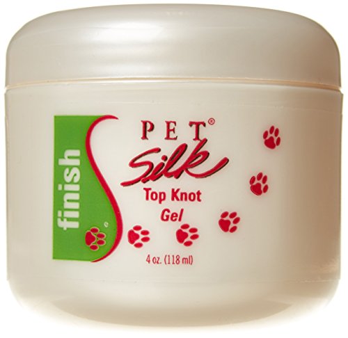 Pet Silk Top Knot Gel (4 Ounce) - Pet Hair Gel for Taming Frizzy Hair & Controlling Flyaways – Dog Anti-Static Lotion Cream with Floral Fragrance – Eliminates Static Charges