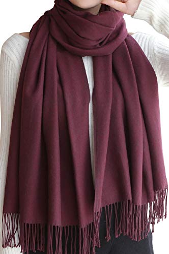 Womens Scarfs Large Soft Cashmere Feel Pashmina Scarves Shawls and Wraps for Evening Dress in Solid Colors3