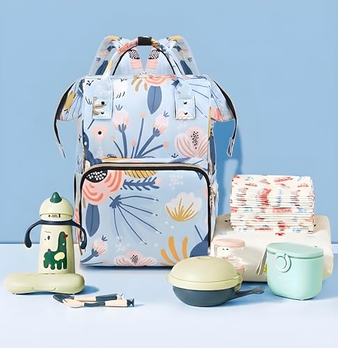 Image of ShopyVid Babies Diaper Bag for Mothers | Maternity Bag for Travel | New Born Baby Diaper Bag for Mother, Multi Compartments, Insulated Bottle Pockets (Waterproof, 17 litres)