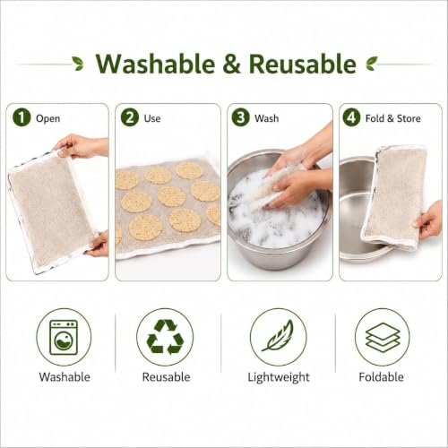 Image of Food Drying Net with Zip Cover | Cotton Papad Drying Cloth for Papad, Vadagam, Chillies, Herbs & Spices | Breathable, Washable & Reusable | Bird & Dust Protection | White | (28x38 inch,PACK-1)