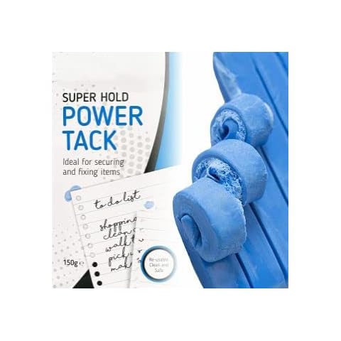 ANEEQA Blue Tack Non Marking Glue Dots No Mark On Wall Power Putty SelfAdhesive Nontoxic Mounting Poster Arts Craft Reusable Sticky Tacky Clean Handy Alternative To Pins tape Diy Pack Of 1 Cover