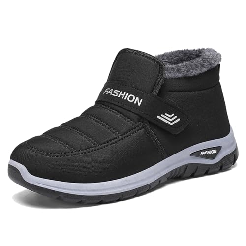 RYTEJFES Botines Mujer Invierno Negro Casual Otoño Botas De Nieve Rebajas Talla Grande Botas De Invierno Elegantes Antideslizante Comodos Botas Nieve Outdoor Planas Zapatos De Invierno