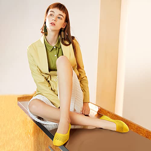 Image of hash bubbie Women's Mesh Flats Shoes Ballet Dress Shoes | knit dressy slip on business non slip breathable casual comfortable pointed toe loafers
