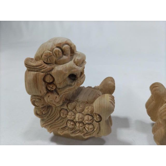 Amazon.co.jp: 山車彫刻 獅子鼻1.5寸 1組 阿吽 神輿、だんぢり彫刻木鼻