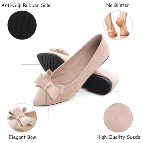 Image of SAILING LU Women's Bow-Knot Pointed Toe Ballet Flats