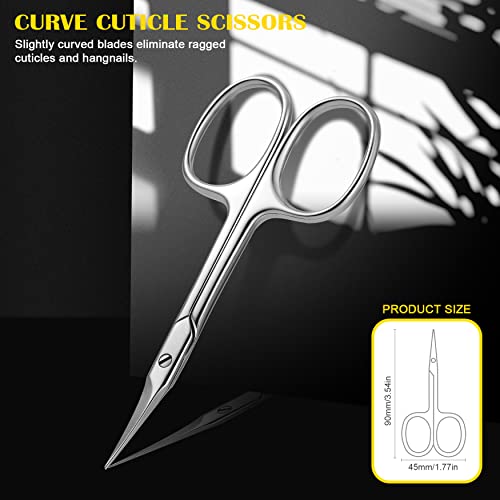 FVION Curved Cuticle Scissors Extra Fine for Women Men and Professionals - Image 3