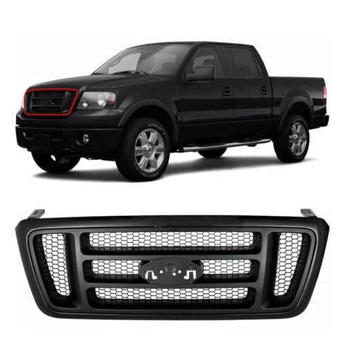 FITRITE AUTO PARTS New Grille For 2004-2008 Ford F-150, Made Of Plastic, Paint To Match Frame With Textured Dark Gray H-Bar, For STX/ FX4 Models FO1200414